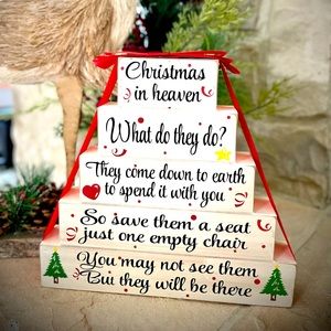 TABLE TOP CHRISTMAS MEMORIAL PLAQUE